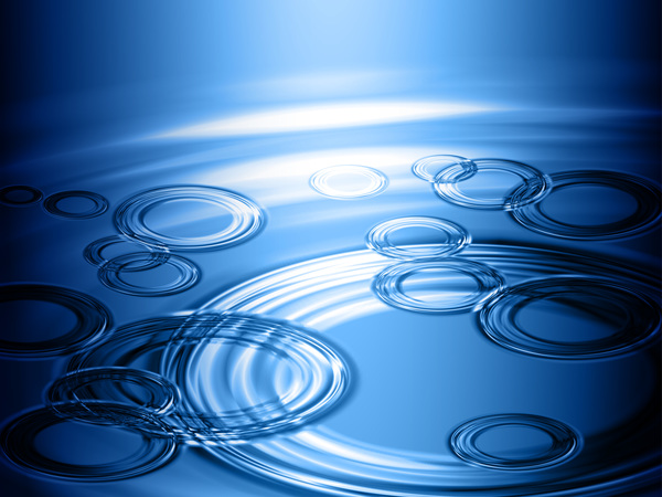 vague radial pluie ondulation eau bleu 