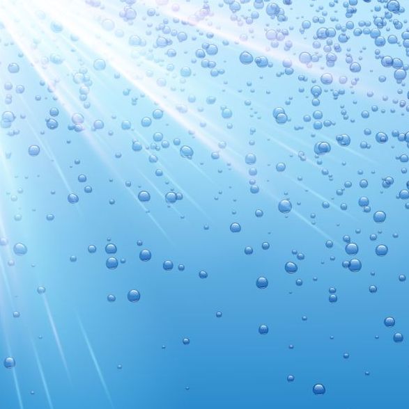 vatten solljus bubblor 