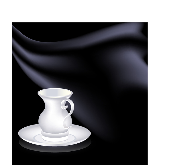Tasse cafe blanc Abstrait 