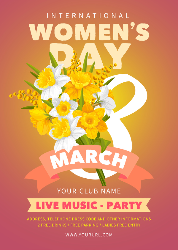 women's Partito giornata flyer 