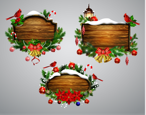 Noel étiquettes en bois 