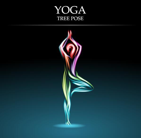 yoga posa abstract  