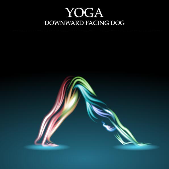 yoga posa abstract  