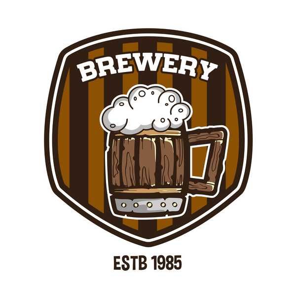 label emblem Brauerei Bier 