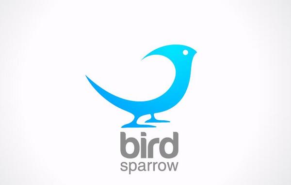 Uccello sparrow logo 