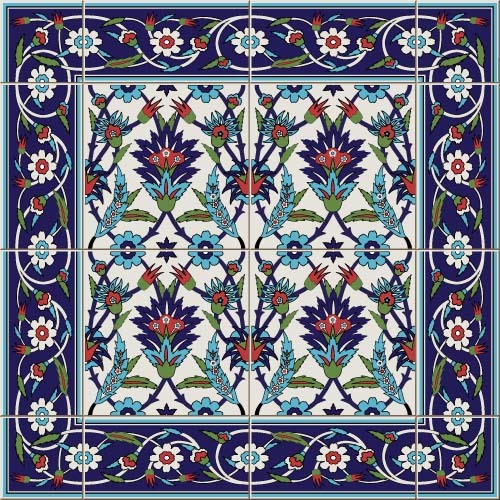 tuile pattern décor Floral céramique 