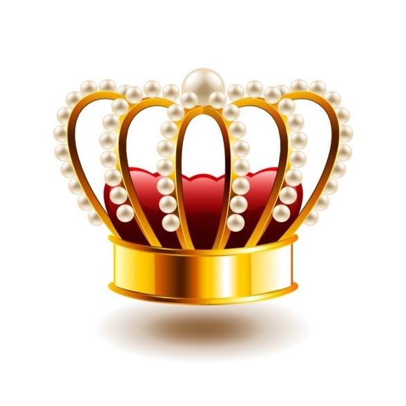 white pearls isolated crown 