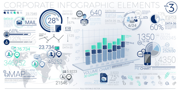 Infografik detaillierte corporate 