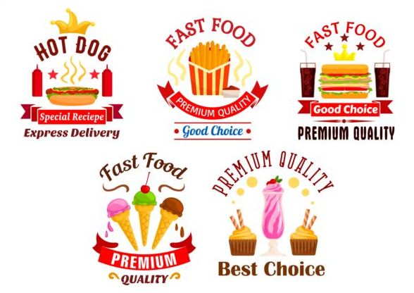 food fast Etiketten 