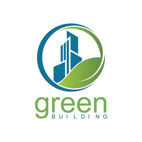 logo bâtiment vert 