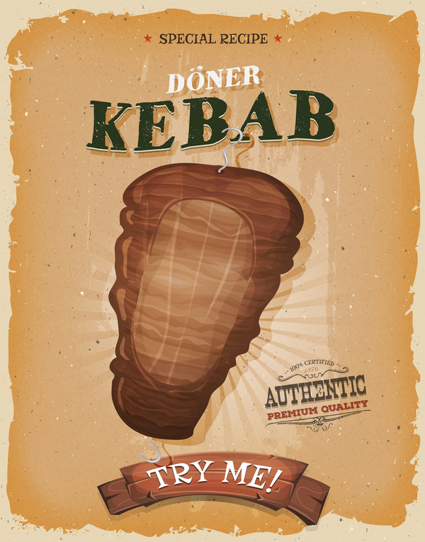 kebab grill flyer affisch 