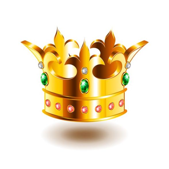 krona heraldiska grön gem  