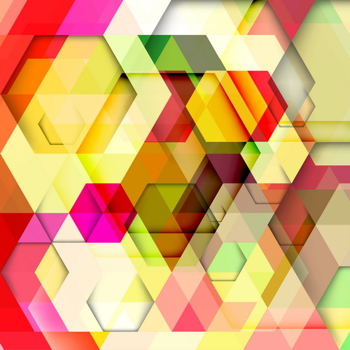 hexagon färgrikt Abstrakt 