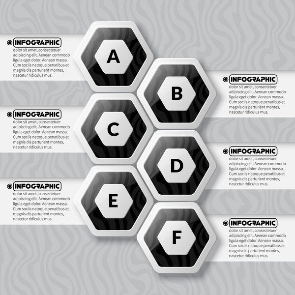 infographic hexagon alternativ  