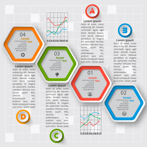 infographic hexagon alternativ 