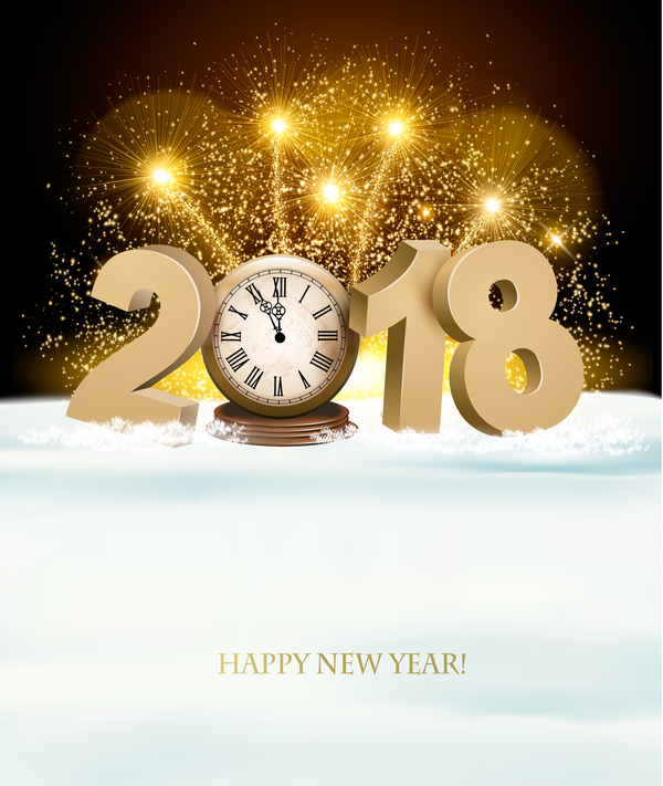 Urlaub Neu Jahr gold Feuerwerk 2018 