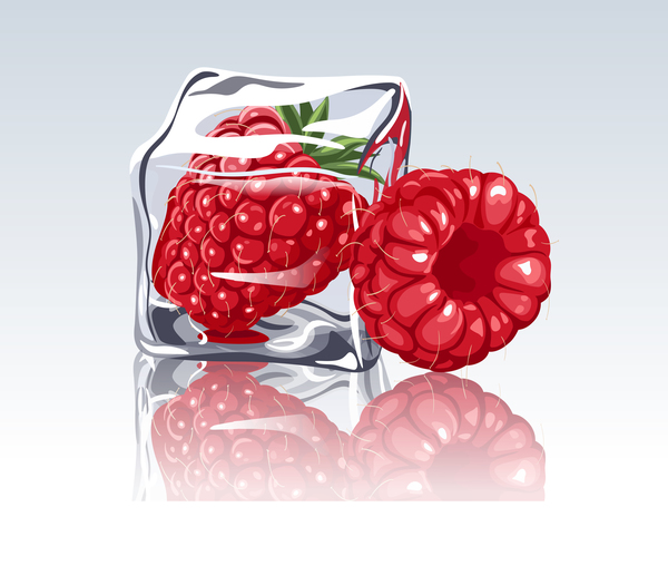 raspberry ice cubes 