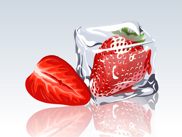 strawberry ice cubes  