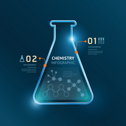 Linie Infografik chemis 