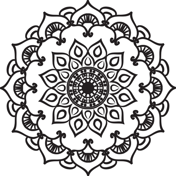 ornamento Mandala lineart 