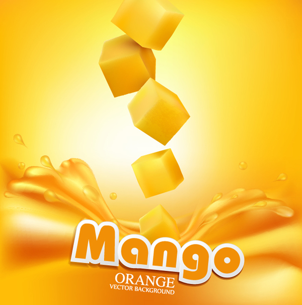、マンゴー、オレンジ 