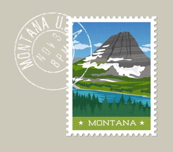 Montana francobollo affrancatura 