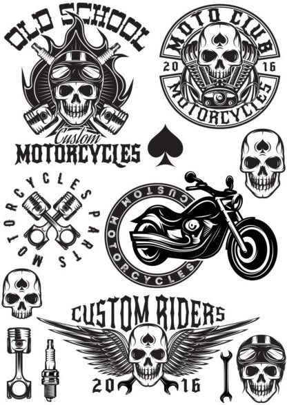 seivice Retro font repari motorcycle labels 