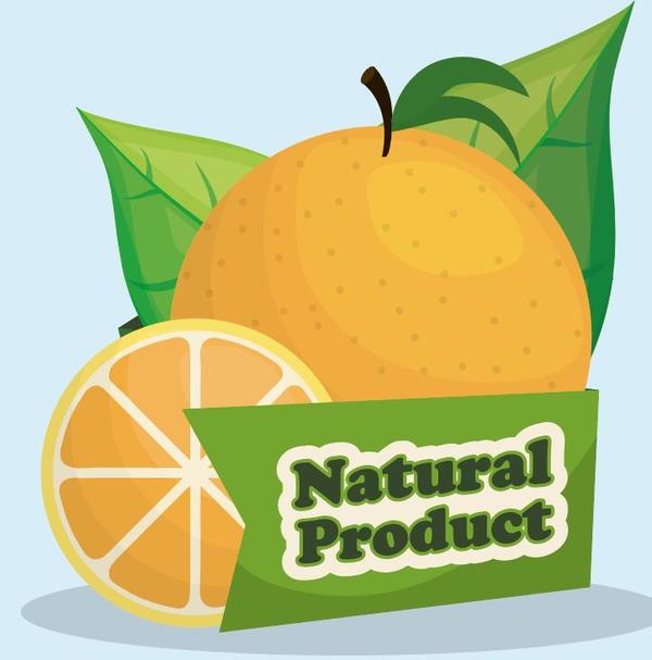 orange natural label 