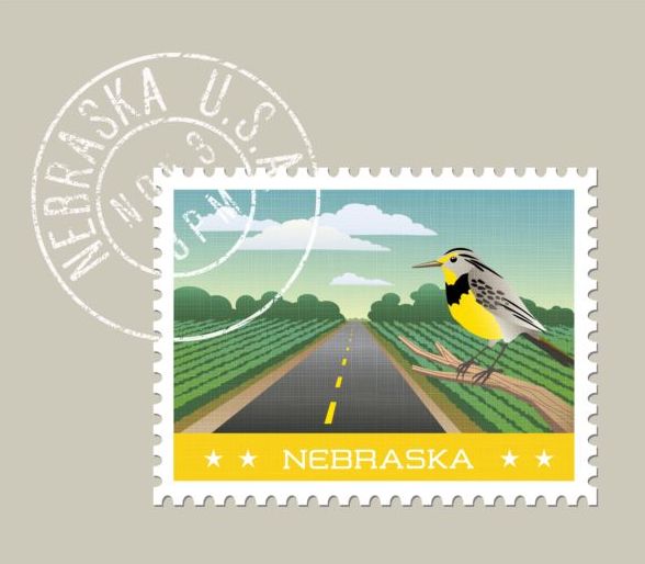 Porto nebraska Briefmarke 