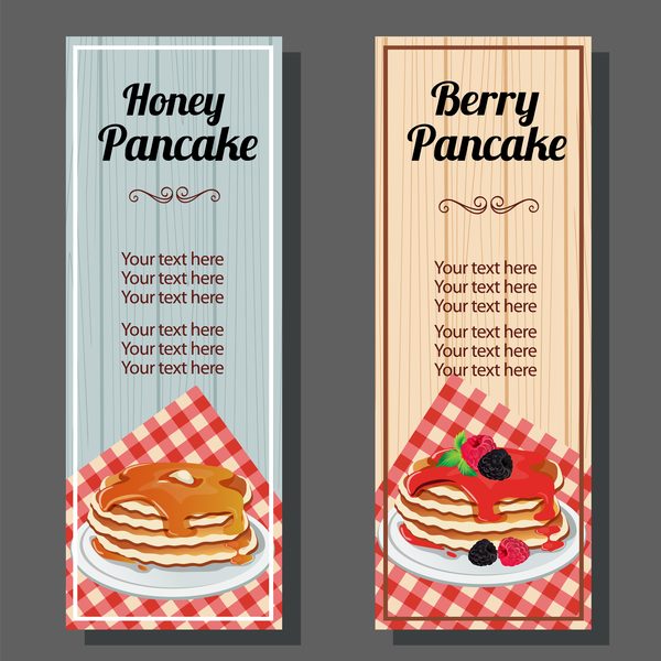verticale vuoto pancake banner 