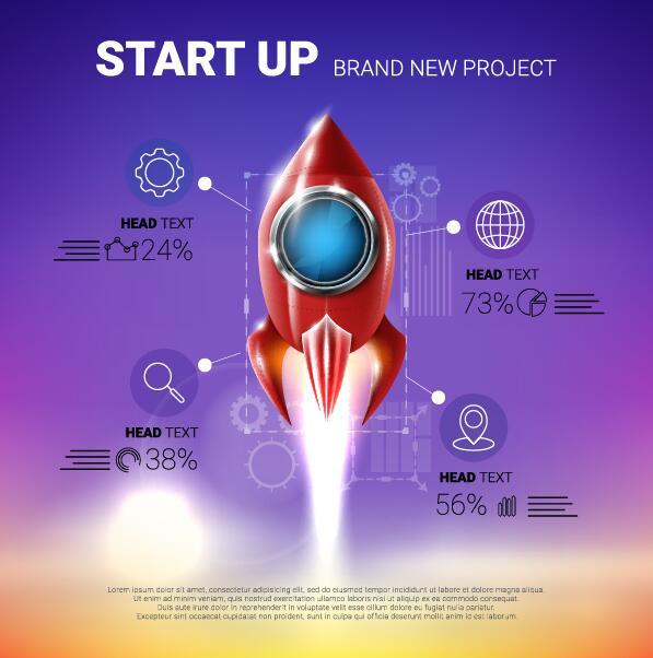 start rocket infographic 