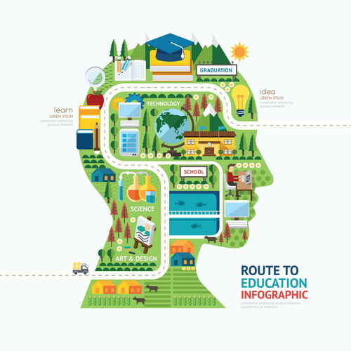 route Infografik business 