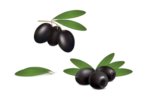 olive Nero insieme bianco 