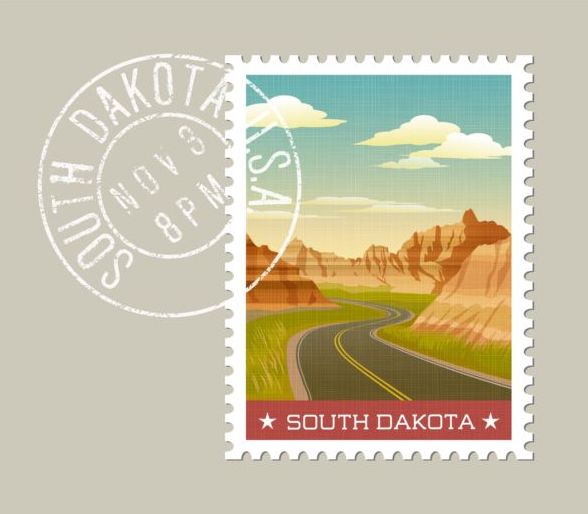 stamp sodakota postage 