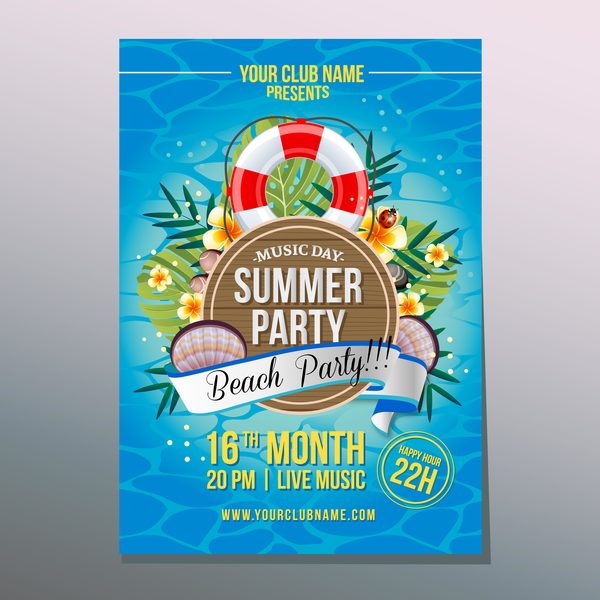 summer poster party beach 