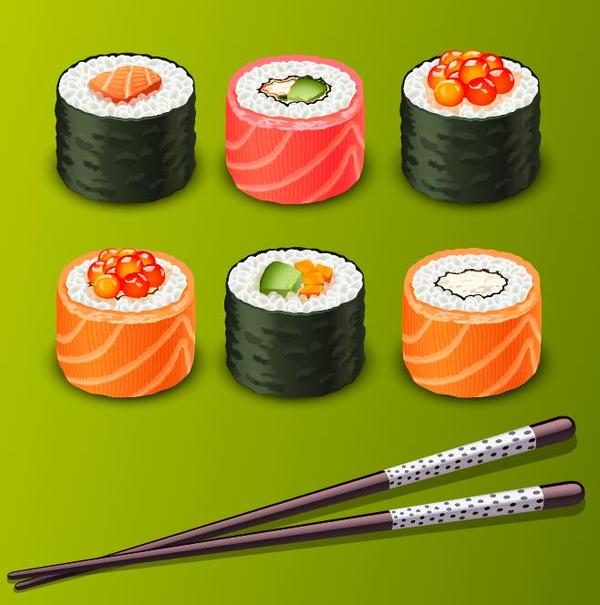 sushi Le bacchette 