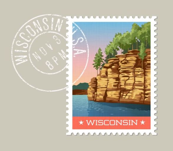 wisconsin stamp postage 